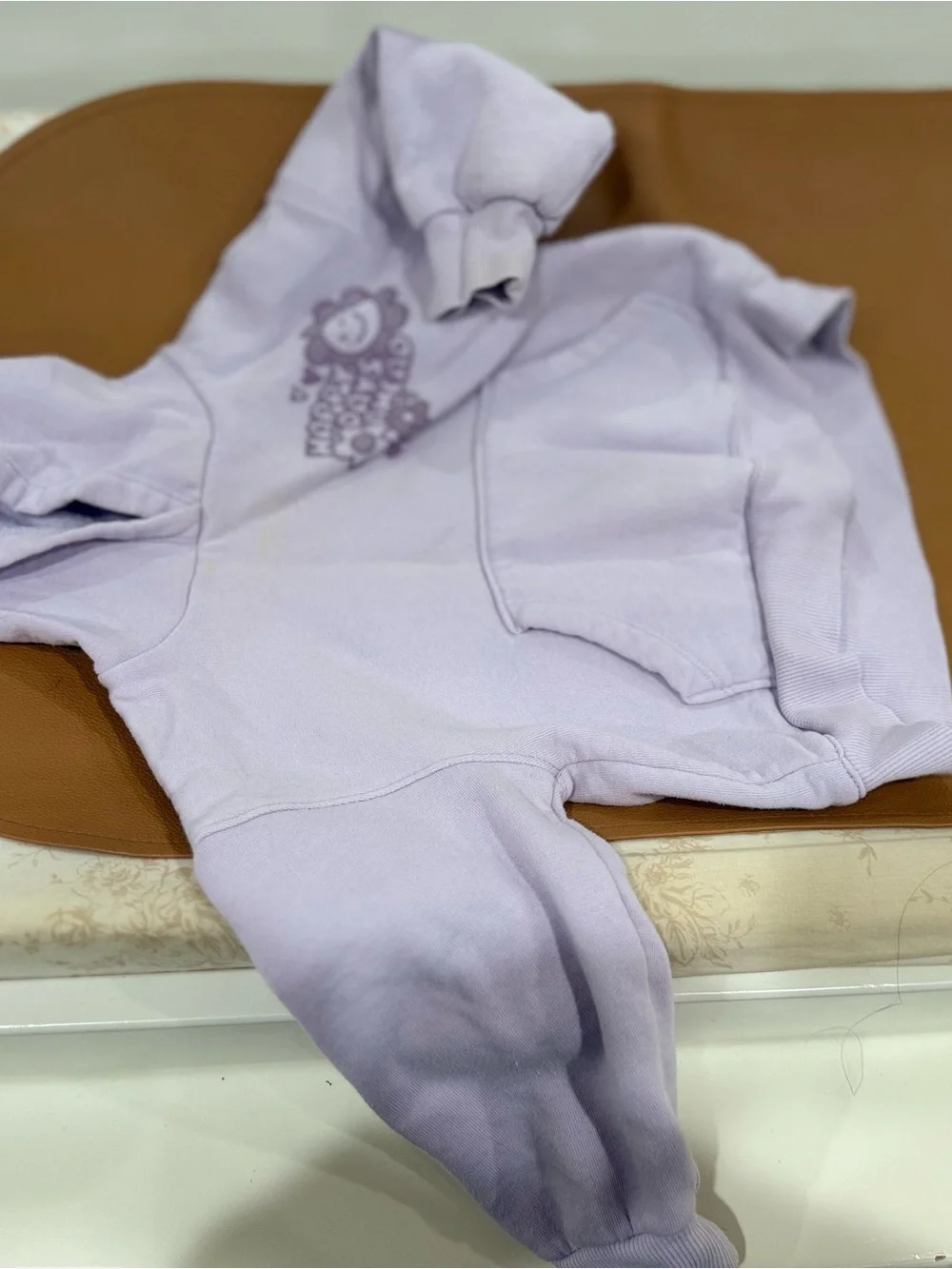 Carter's Lilac Hooded One-Piece with Purple Floral Graphic